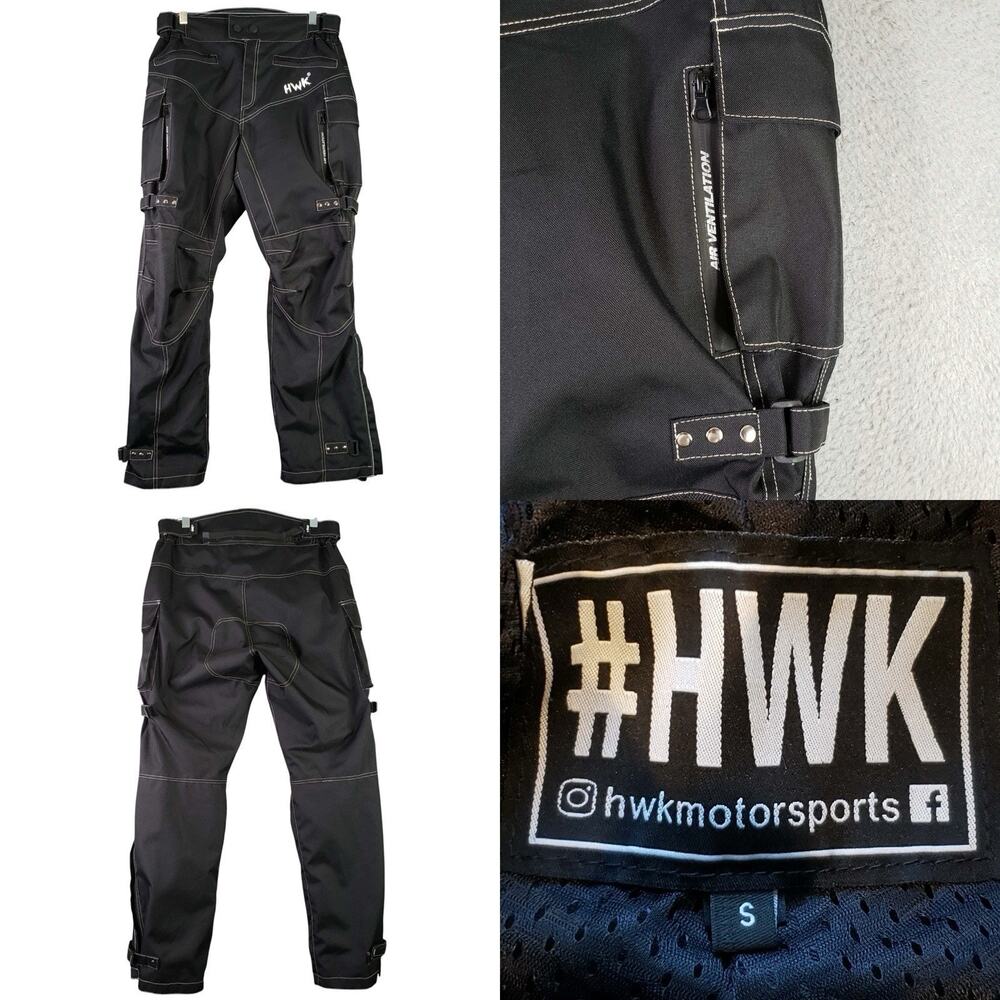 HWK Dual Sport Motorcycle Pants Men Water Resistant Cordura Textile Small 32x30
